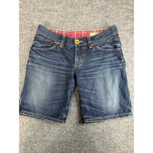 Edwin Women's Selvedge Japanese Denim Shorts Red Line Zip fly Size L / 32